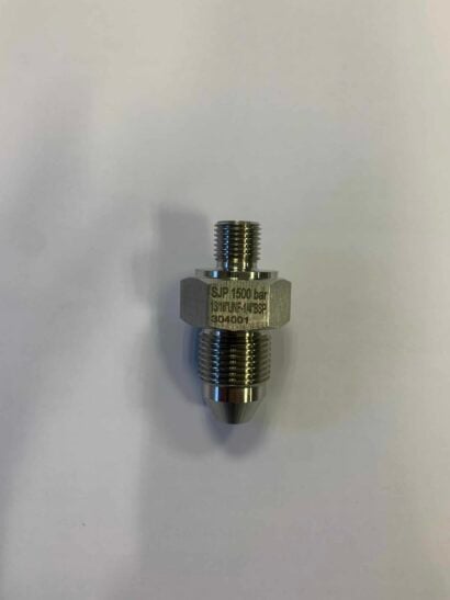 Hose Reel Adapter 9/16 MP - 1/4"BSP.   For 1500 Bar / 20K Hose Reel. (European Spec. Two needed per Hose Reel)
