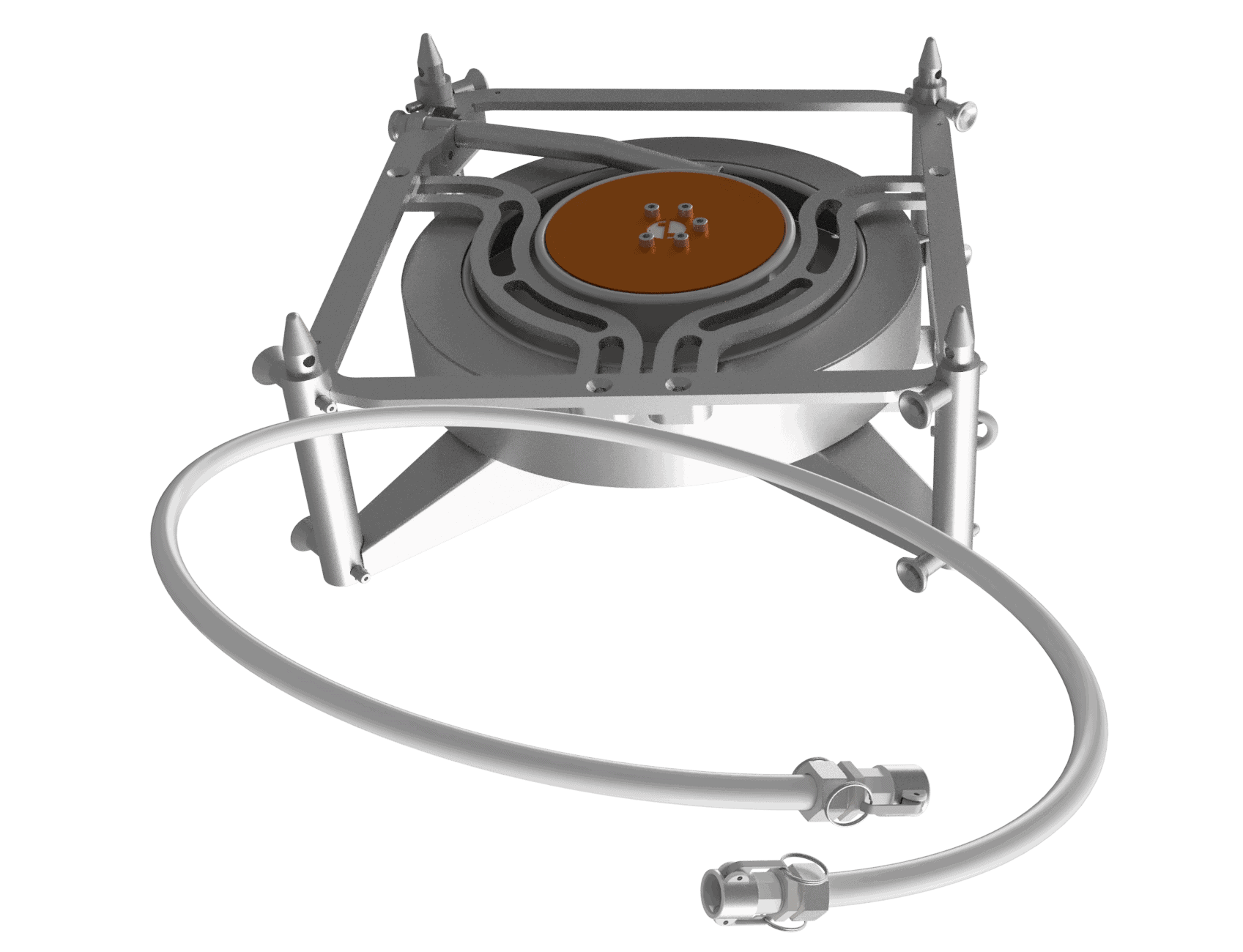 HP Hose Reel 1500 Bar (20K) (9/16 MP) with Guide Hose and 3/4 in Camlock Couplings